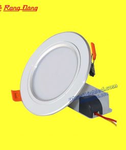 LED ÂM TRẦN 7W 3 MÀU VIỀN BẠC RẠNG ĐÔNG