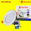đèn led âm trần viền bạc 12w 3 chế độ rạng đông AT10 110/12w