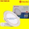 đèn led âm trần viền vàng 12w 3 chế độ rạng đông pt05 135/12w
