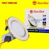 đèn led âm trần viền vàng 12w 3 chế độ rạng đông AT10 110/12w