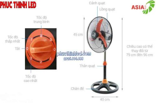 quạt lửng asia a16008 đà nẵng