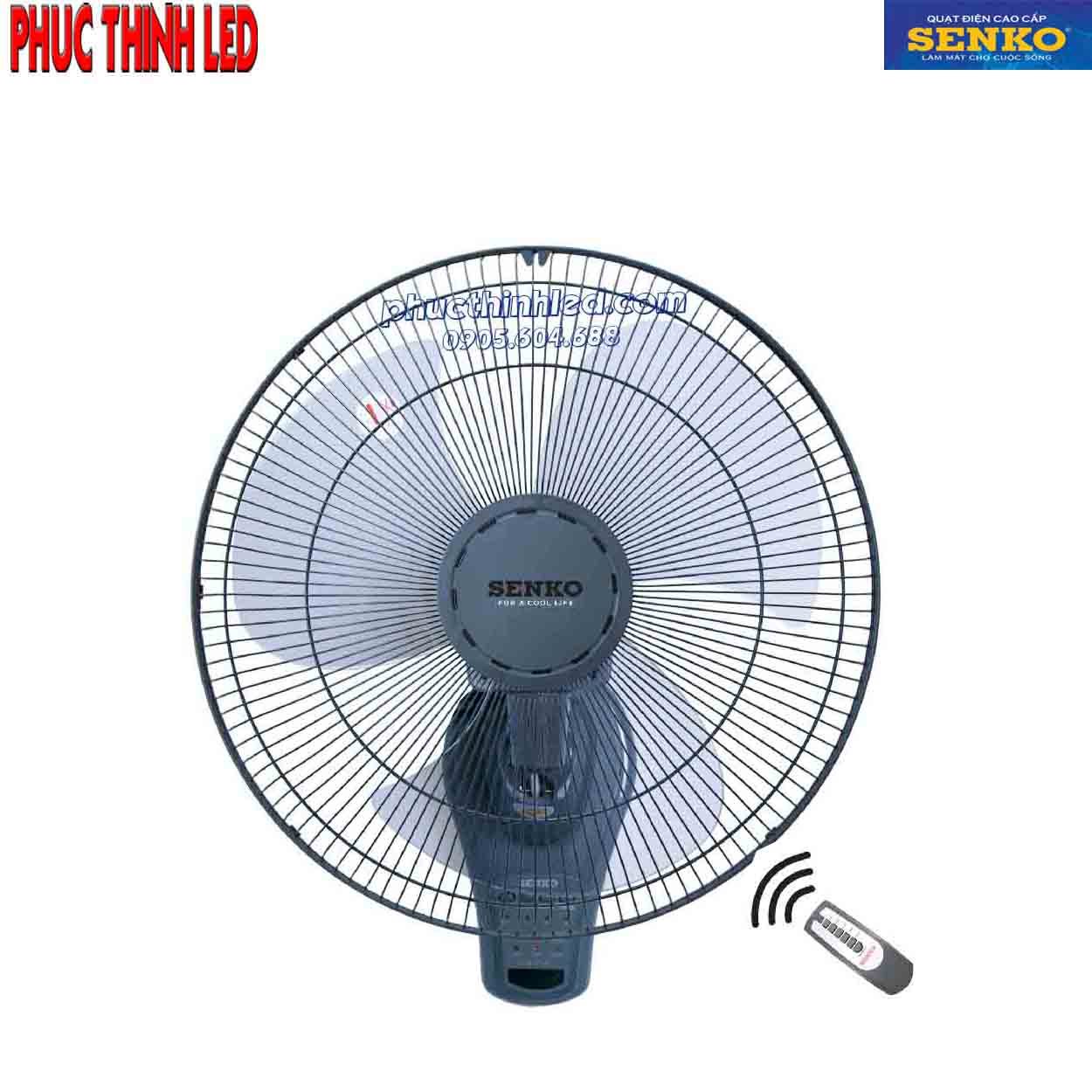 quạt treo tường điều khiển từ xa senko tr1683 tại đà nẵng